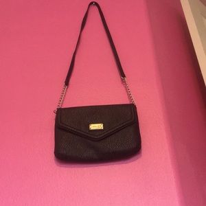 Nine West Black Croc Envelope Chain Crossbody Bag